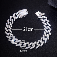 Casual Hip-hop Solid Color Sterling Silver Plating Inlay Zircon Silver Plated Bracelets sku image 1