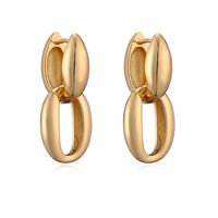 1 Pair Simple Style Commute Geometric Plating Copper 18k Gold Plated Drop Earrings main image 5