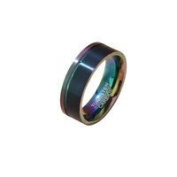 Casual Solid Color Titanium Steel Plating Men's Rings main image 4