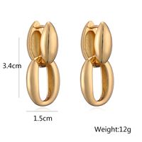1 Pair Simple Style Commute Geometric Plating Copper 18k Gold Plated Drop Earrings main image 2