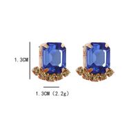 1 Pair Simple Style Geometric Solid Color Plating Artificial Crystal Ear Studs main image 2