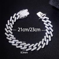 Casual Hip-hop Solid Color Sterling Silver Plating Inlay Zircon Silver Plated Bracelets main image 2