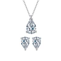Elegant Luxurious Water Droplets Sterling Silver Inlay Zircon Women's Jewelry Set main image 6
