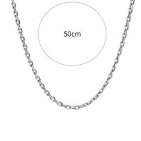 Simple Style Roman Style British Style Solid Color Sterling Silver Plating Chain White Gold Plated Necklace main image 2