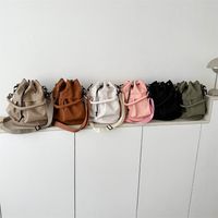 Women's Oxford Cloth Solid Color Classic Style Bucket String Shoulder Bag main image 1