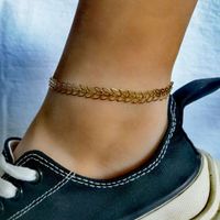 Streetwear Solid Color Alloy Plating Women's Anklet main image 1