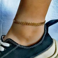 Streetwear Solid Color Alloy Plating Women's Anklet main image 3