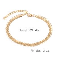 Streetwear Solid Color Alloy Plating Women's Anklet main image 2