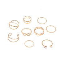 Simple Style Solid Color Alloy Plating Women's Rings main image 5