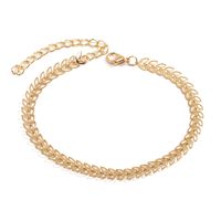 Streetwear Solid Color Alloy Plating Women's Anklet main image 4