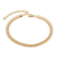 Streetwear Solid Color Alloy Plating Women's Anklet main image 5