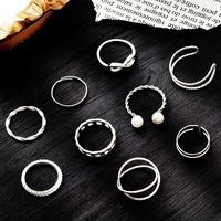Simple Style Solid Color Alloy Plating Women's Rings sku image 1
