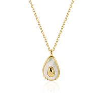 Simple Style Solid Color Sterling Silver Plating 14k Gold Plated Pendant Necklace main image 6