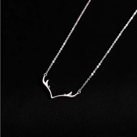 Simple Style Classic Style Antlers Sterling Silver Plating White Gold Plated Pendant Necklace main image 4