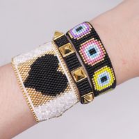 Ethnic Style Bohemian Round Heart Shape Glass Beaded Handmade Unisex Bracelets main image 8