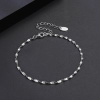 Simple Style Geometric Sterling Silver Plating White Gold Plated Bracelets main image 1