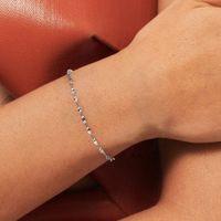 Simple Style Geometric Sterling Silver Plating White Gold Plated Bracelets main image 4