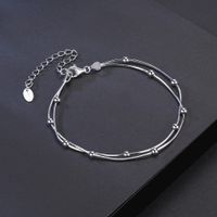 Simple Style Geometric Sterling Silver Plating White Gold Plated Bracelets main image 6