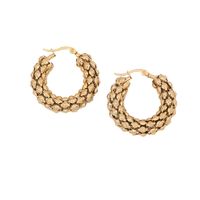 1 Paire Style Simple Forme En U Cercle Acier Inoxydable Placage Boucles D'oreilles Cerceau sku image 1