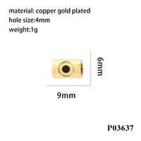 1 Piece Diameter 6 Mm Hole 3~3.9mm Copper Devil's Eye Beads main image 2