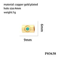 1 Piece Diameter 6 Mm Hole 3~3.9mm Copper Devil's Eye Beads sku image 5