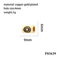 1 Piece Diameter 6 Mm Hole 3~3.9mm Copper Devil's Eye Beads sku image 6
