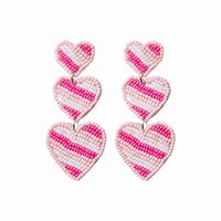 1 Pair Elegant Lady Letter Heart Shape Plastic Resin Drop Earrings sku image 1