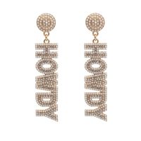 1 Pair Ig Style Letter Boots Inlay Alloy Rhinestones Pearl Drop Earrings main image 5
