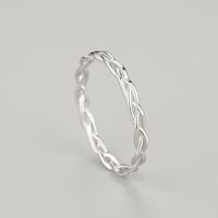 Simple Style Solid Color Sterling Silver Rings main image 5