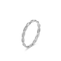 Simple Style Solid Color Sterling Silver Rings sku image 1