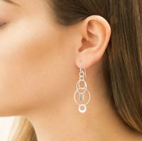 1 Pair Basic Modern Style Geometric Copper Drop Earrings main image 3