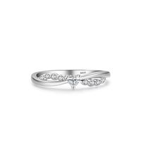 Sweet Heart Shape Sterling Silver Inlay Zircon Rings main image 4