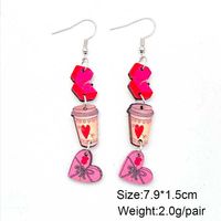 1 Pair Cute Lady Geometric Boots Wood Earrings sku image 4