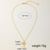 Ig Style Sweet Simple Style Coconut Tree Alloy Hollow Out Women's Pendant Necklace main image 9