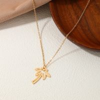 Ig Style Sweet Simple Style Coconut Tree Alloy Hollow Out Women's Pendant Necklace main image 7