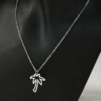 Ig Style Sweet Simple Style Coconut Tree Alloy Hollow Out Women's Pendant Necklace main image 2