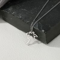 Ig Style Sweet Simple Style Coconut Tree Alloy Hollow Out Women's Pendant Necklace main image 4