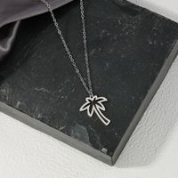 Ig Style Sweet Simple Style Coconut Tree Alloy Hollow Out Women's Pendant Necklace main image 6