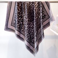 Women's Elegant Leopard Polyester Printing Silk Scarf main image 2