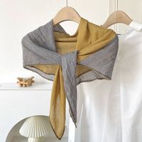 Women's Simple Style Color Block Cotton And Linen Scarf main image 5