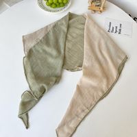 Women's Simple Style Color Block Cotton And Linen Scarf main image 4