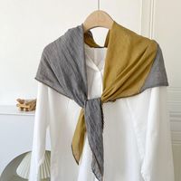 Women's Simple Style Color Block Cotton And Linen Scarf main image 3