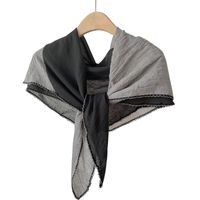 Women's Simple Style Color Block Cotton And Linen Scarf main image 2