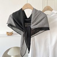Women's Simple Style Color Block Cotton And Linen Scarf sku image 2