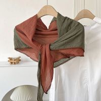 Women's Simple Style Color Block Cotton And Linen Scarf sku image 4