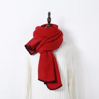 Women's Simple Style Solid Color Cashmere Scarf sku image 1