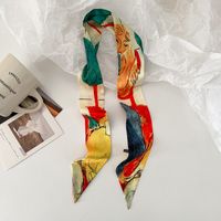 Women's Retro Oil Painting Polyester Silk Scarf sku image 3