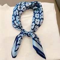 Women's Elegant Geometric Polyester Printing Silk Scarf sku image 8