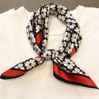 Women's Elegant Geometric Polyester Printing Silk Scarf sku image 9