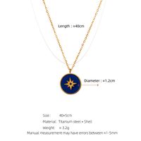 304 Stainless Steel 18K Gold Plated Simple Style Enamel Plating Star Pendant Necklace main image 2